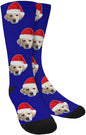 Custom Face Socks, Personalized Dog Lover Pet Photo Picture on Socks Unisex Athletic Crew Socks for Men Women