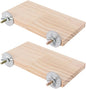 2Pcs Solid Wood Parrot Stand and Small Animal Climbing Platform