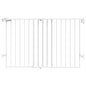 Babelio 31.5-55" No Bottom Bar Baby Gate Extra Wide, 2-in-1 Auto Close Dog Gate for The House, Stairs and Doorways, with Large Walk Thru Door, White