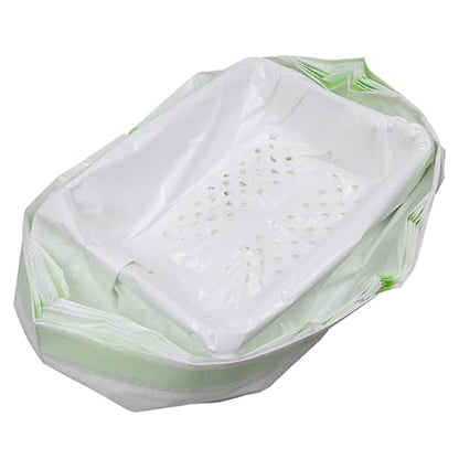 7pcs Cat Litter Filter Pouches and Waste Disposal Bags for Litter Cleanup Design White Color Thick