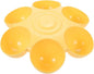 Multipurpose Pet Feeding Bowl 14X14X3.5 Inch Flower Shape Plastic Cat Dog Food Water Dish Multiple Cat Feeder for Easy Cleaning and Feeding