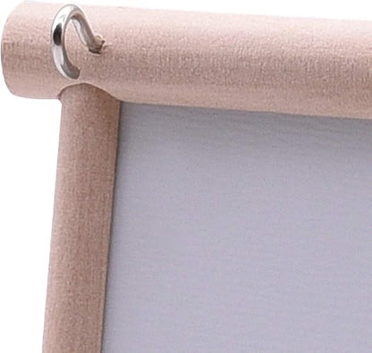 HANZE Bird Mirror Swing with Rattan Ball | Natural Wood Parrot Toy with Metal Hooks for Macaws, Cockatiels, Parakeets, Lovebirds | Safe Chewing & Mental Stimulation - 2 Pack