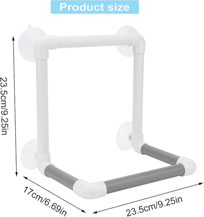 Hypeety Bird Portable Suction Cup Parrot Shower Perch Window Standing Platform Shower Bath Toy for Bird Parrot Macaw Cockatoo African Greys Budgies Parakeet Cockatiel