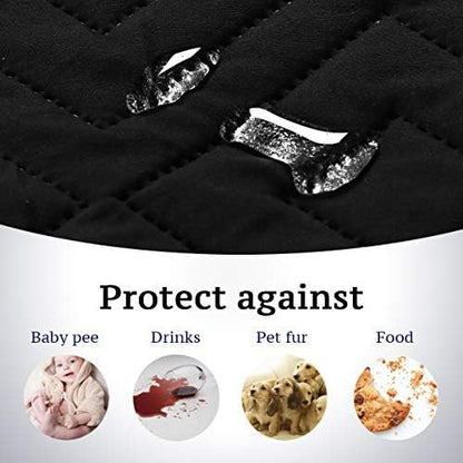 H.VERSAILTEX Reversible Sofa Slipcover Furniture Protector Water Resistant 2" Elastic Straps Sofa Cover Couch Covers Pets Kids Fit Sitting Width Up to 78" (Oversized Sofa: 86" x 132", Black/Grey)