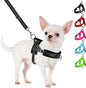 SlowTon No Pull Small Dog Harness and Leash Set, Puppy Soft Vest Harness Neck & Chest Adjustable, Reflective Lightweight Harness & Anti-Twist Pet Lead Combo for Small Medium Dogs (Black, S)