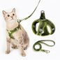 Cat Harness and Leash Set, Step-in Escape Proof Adjustable Vest Harness for Small Medium Large Cats, Lightweight Soft Breathable Reflective Kitten Harness for Walking Travel, Camping(Green, L)