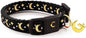 waaag Cat Collars, Gold Moons and Stars Cat Collar, Safety Breakaway Cat Collar, Glow in The Dark (Kitten 6.5"-10" Neck, Black)