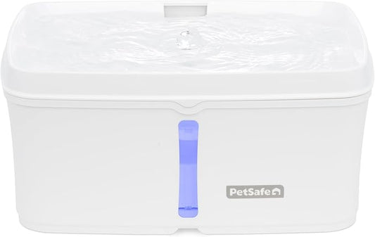 PetSafe Viva Pet Fountain - Encourages Healthy Hydration - Automatic Water Dispenser with Double Filtration - Ultra Quiet Water Fountain - Easy to Assemble - Dishwasher Safe - Stainless Steel - 140 oz