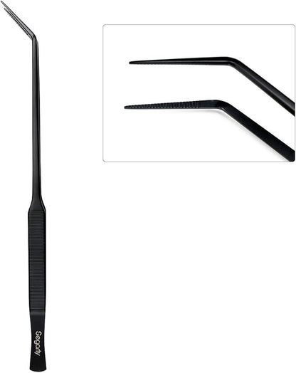 Segarty Aquarium Tools, 6 in 1 Stainless Steel Aquatic Plant Tweezers Scissor Spatula for Planted Freshwater Aquarium Landscaping Cleaning Tools Set & Fish Starter Kit