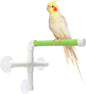 Bird Portable Suction Cup Shower Perch Window Wall Standing Platform for Parrot Parakeet Conure Cockatiel African Grey (Random Color)