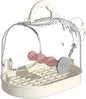 Versatile Birdcage for Travel Clear Bird Cage with Feeders and Bottom Grids for Outdoor Bird Carrying Observation Cage