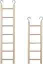 2pcs Bird Wooden Ladder Bird Ladders Wooden Ladder for Bird Cage Parrot Ladder Climbing Toy Birdie Basics (5 & 7 Step)