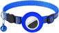 Tracker-Ready Breakaway Cat Collar (No Tracker Included) - Detachable GPS Holder + Safety Bell - Adjustable Reflective Collar with Quick-Release Buckle - for AirTag/Tile Compatible(Dark Blue)