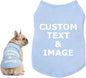 Custom Dog Shirt,Personalized Pet Apparel with Name Text Photo Image,Lightweight Breathable Puppy Kitten Cotton Vest for Small Medium Large Dogs Cats,Puppy Gift (Blue, 7X-Large)