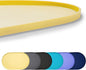 100% Waterproof 0.5" Raised Edge BPA Free Silicone Dog Food Mat, Pet Cat Feeding Mats Contain Spills Protects Floors, Placemats for Cats and Dogs Water Bowl Dishwasher. (Large/XL, Yellow)