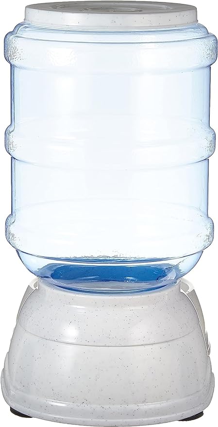 Amazon Basics Gravity Pet Food Feeder for Dogs and Cats,Small,6-Pound Capacity,Gray,(Pack of 4)