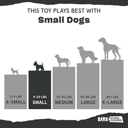 Barkbox Super Chewer Tough Dog Chew Toys for Aggressive Chewers, Dental Stimulating (Chopper - Small)