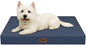 Outdoor Dog Bed for Small Dogs & Cats, Waterproof Dog Crate Mat Orthopedic Egg Crate Foam with Washable Removable Oxford Cover, Navy