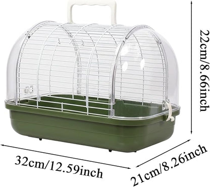 Small Bird Cage, Transparent Bird Travel Carrier, Full View Cockatiel Cage with Sturdy Design, Compact Aviary with Durable Construction, Indoor Outdoor Balcony Living Room Park Parakeet