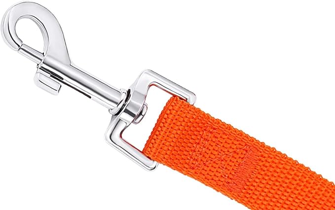 AMAGOOD Dog/Puppy Obedience Recall Training Agility Lead-15 ft 20 ft 30 ft 50 ft Long Leash-for Dog Training,Tie Out,Play,Safety,Camping (15Feet x 1Inch, Orange)