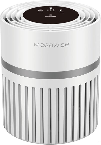 MEGAWISE Air Purifier for Large Rooms, Home, Pets, Bedrooms, Up To 1076 ft² H13 True HEPA Filter, 25db Filtration System Cleaner Odor Eliminators, Remove 99.97% Dust Smoke VOCs