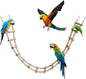 Bird Ladder Bridge, Wooden Pet Hamster Climbing & Swing Toys, Cage Accessories for Birds Rats Parrots Hamster Squirrel Sugar Gliders Parakeets Cockatiels - 16 Steps - 36.6 x 3.14 Inch