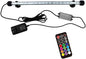 15 inches LED Aquarium Light, 2.5W Fish Tank Light Underwater Light Submersible Crystal Glass Lights, 21 LED Beads 12 Colors 19 Modes Brightness Adjustable Memory Function IP68 Waterproof