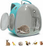Small Animal Carrier Guinea Pig Backpack,Transparent, Breathable Backpack Carrier for Hedgehogs, Rabbits, Birds, Squirrels, Hamsters, Lizards Comfortable, Portable Travel Bag for Small Pets (Green)