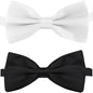 Dog Bow Tie for Large Dogs, KOOLMOX Adjustable Formal Dog Bowtie Collars for Medium Large Pet Cat Dog Christmas Wedding Birthday Graduation Holiday Homecoming Grooming Neck Bows, 2-Pack Black & White