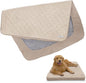 Paw Inspired Waterproof Fitted Cover for Dog Bed | Washable Bed Protector for Dog Mattress | Removable Replacement Cover for Large to XL Pet Bed (Beige, 44 x 35 x 6 Inch)