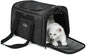 Airline Approved Dog Carrier.Cat Travel Carrier Dog Carrier Bag, Soft Sided Pet Bag up to 20 Lbs,Pet Carrier Soft-Sided Escape Proof with 4 Ventilated Windows (Black)