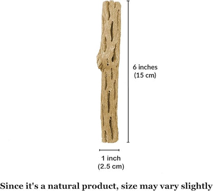 SunGrow Cholla Wood, 6” Climbing Logs, Chew Toy, Aquarium Fish, Snail, and Shrimp Driftwood, Tropical Freshwater Fish Décor, Adds Raw Beauty, 3 Pack