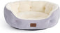 Bedsure Dog Beds for Small Dogs - Round Cat Beds for Indoor Cats, Washable Pet Bed for Puppy and Kitten with Slip-Resistant Bottom, 20 Inches, Misty Lilac