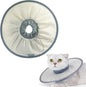 11.5 Inch Adjustable Elizabethan Collar for Cats - Soft & Comfortable Cat Cone Collar to Stop Licking & Scratching, Waterproof & Breathable Pet Cone(Ivory White)
