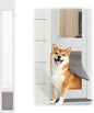 Sliding Glass Pet Door Insert, Up to 35lb for Doggie & Puppies Adjustable 77"-81" Height, Easy Install Aluminum Doggy Door with Lock,Patio Access for Small Pets