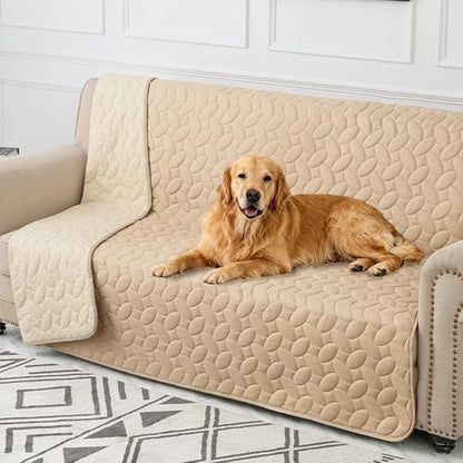 Ameritex Pet Bed Cover Dog Bed Blanket for Sofa and Furniture Waterproof New Pattern Design (52x82 Inch, Beige)
