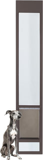 PetSafe Sliding Glass Pet Door - No-Cut DIY Install Doggy Door for Renters - Aluminum Frame - Adjustable Height 75 7/8" to 80 11/16" - Ideal for Large Dogs Up to 130 lb - Bronze