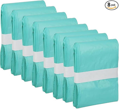 Cat Litter Pail Liner Refills Bags Compatible with Litter Champ Litter Pail, Lightly Scented, Green, 8 Count