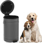 PAWZIDEA Dog Poop Trash Can Outside Odor Control, 3.1Gallon Large Pet Poop Can Outdoor with Lid No Smell, Waterproof Pet Waste Trash Can, Dog Waste Station Step Garbage Can Bin Container Backyard,Grey