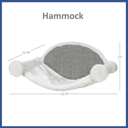 Trixie Wall Mounted Cat Lounge Set with Hammock & Condo – Climbing Shelves with Plush Condos & Sisal Steps – Wall-Mounted Cat Furniture for Scratching & Lounging – Gray, 18.75 x 11 x 11.25 in