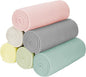 Fleece Throw Blankets Bulk Fleece Blankets Solid Wholesale Lightweight Warm Soft for Pet Bed Sofa Couch Office Wedding Gifts Travel Seasons Assorted #11 50x60 Inches Pack of 6