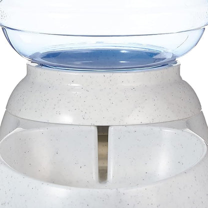 Amazon Basics Gravity Pet Water Dispenser for Cat,Dog,1 Gallon Capacity,Small,Gray,(Pack of 4)