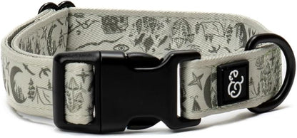 Lucy & Co. Dog Collar - Durable Lightweight Designer Collar for Pets - Adjustable Metal Safety Buckel. - Green Outdoor Plaid - Large