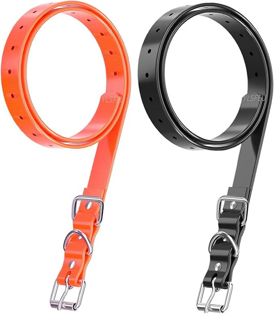 Dog Collar Strap for Most of Electronic Training Shock Collar Receivers-Adjustable Durable Waterproof Odorless 3/4 Inch Collar Replacement for Barking Fence-Pet TPU Collar Strap