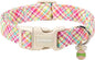 DOGWONG Easter Dog Collar, Cute Easter Colorful Plaid Pet Collar Durable Holiday Girl Boy Adjustable Cotton Dog Collars for Small Dogs,S Visit The Elegant Little Tail Store