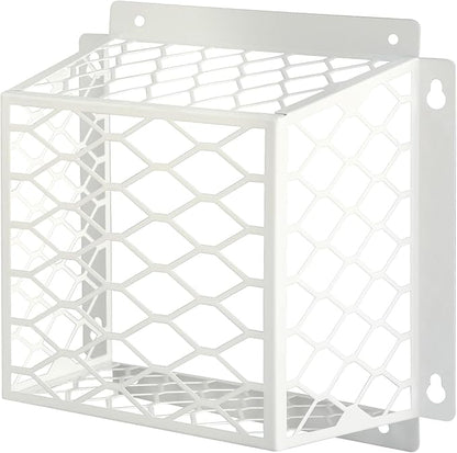 Dryer Vent Bird Guard,Dryer Vent Cover Guard for Most 3" to 4" Bathroom Exhaust Fan Ventilation Cover,7"Lx7"Wx5"H Steel Ventilation Bird Cage for Exhaust Fan Cover,White