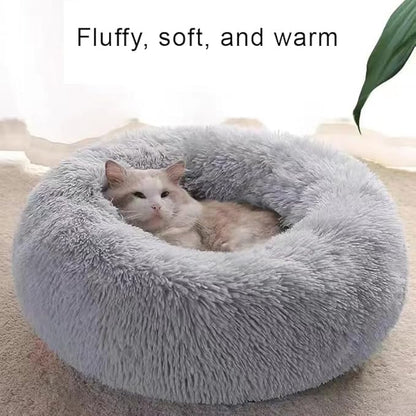 Nisrada Dog Bed for Small Medium Large Dogs, 27 inch Calming Dogs Bed, Washable-Round Cozy Soft Pet Bed for Puppy and Kitten with Slip-Resistant Bottom