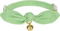 Bunny Ear Cat Collar with Bell and Bow Tie, Breakaway Cute Bowtie Kitten Collars(Grass Green)