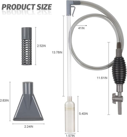 Aquarium Gravel Cleaner Siphon Vacuum, manually Operated Water Changer kit and Cleaning Tools