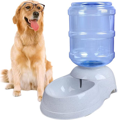 Automatic Pet Feeder and Water Dispenser Gravity Feeder and Waterer Set, 3 Gallon/11L Water Large Capacity,12 Pound Food Capacity